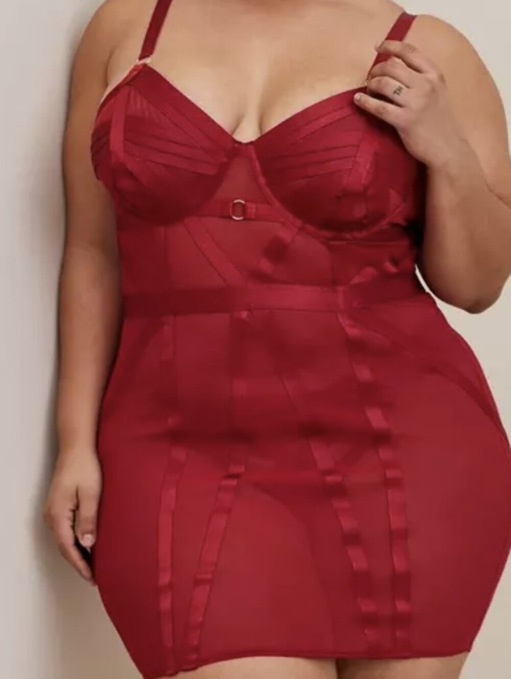 Torrid Curve Strappy Crimson Chemise